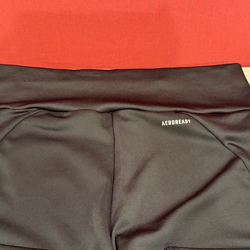 adidas Women’s Black Leggings with White Side Stripes - Picture 5 of 7